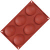 molde silicona velas postres jabon media esfera 6 cavidades