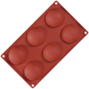 Molde De Silicona Media Esfera 6 Cavidades Ø6.8cm