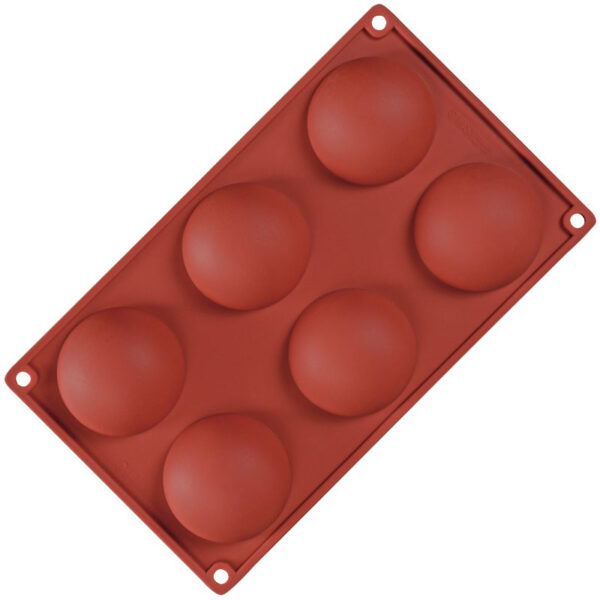 molde silicona velas postres jabon media esfera 6 cavidades