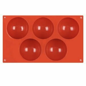 Molde De Silicona Media Esfera 5 Cavidades Ø8cm