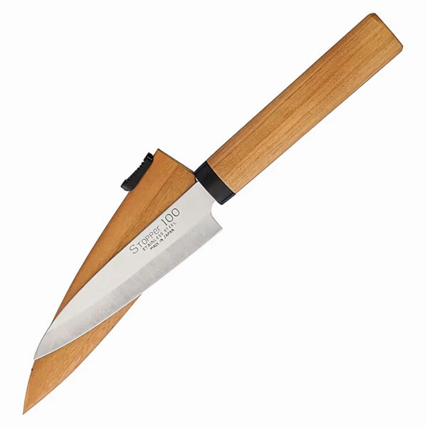 cuchillo frutas pelar 10cm vaina madera sekiryu