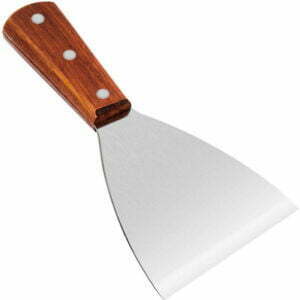 Espátula Triangular Plancha Acero Inox 10cm M. Madera