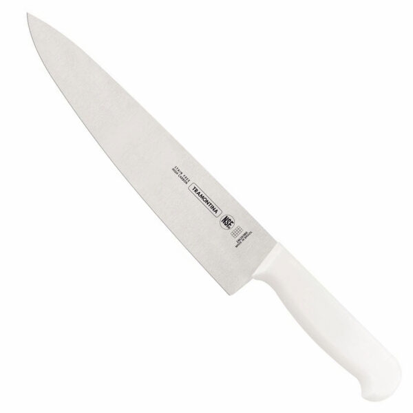 cuchillo carne cocina mango blanco 25cm