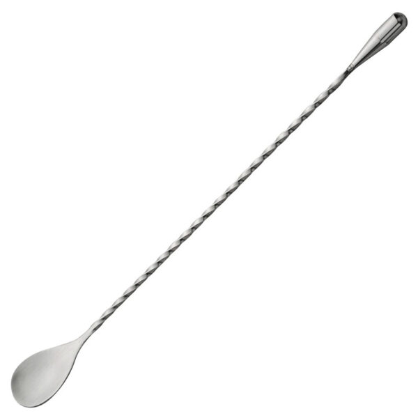 cuchara refrescar torneada acero inox lagrima plata 30cm