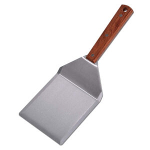 Espátula Grande Bordes Biselados Acero Inox 12cm M. Madera