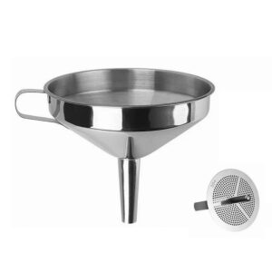 Embudo Acero Inoxidable Para Botellas Con Filtro Ø13cm