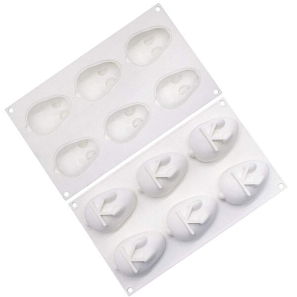 molde silicona velas postres jabon conejo conejito 6 cavidades