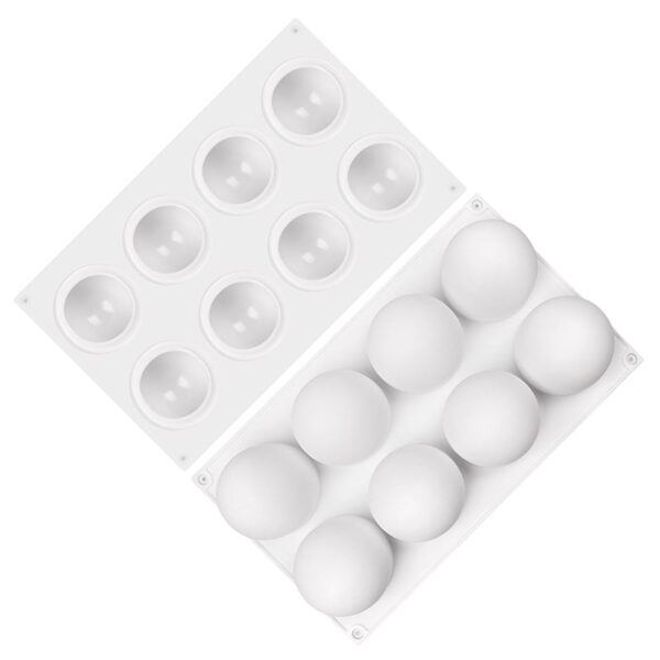 molde silicona velas postres jabon esfera 3d 8 cavidades