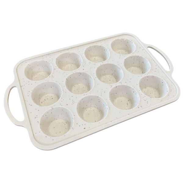 molde silicona muffins cupcake postres reforzado 12 cavidades