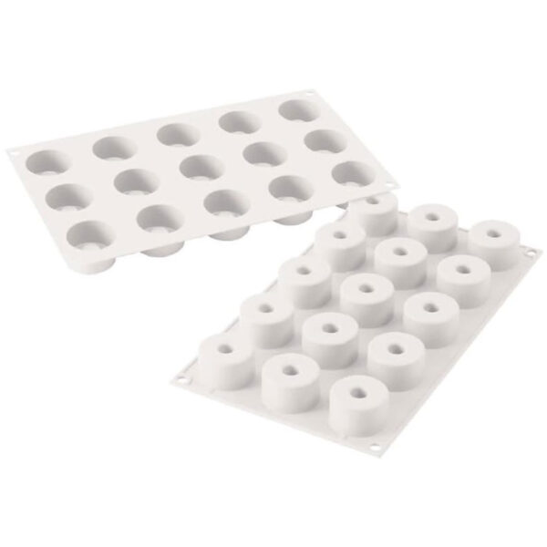molde silicona redondo postres jabon savarin recto redondo 15 cavidades