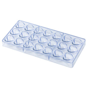 Molde De Polycarbonato Para Bombones Corazon 21 Cavidades