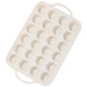 Molde De Silicona Reforzado Mini Muffins Cupcake 24 Cavidades