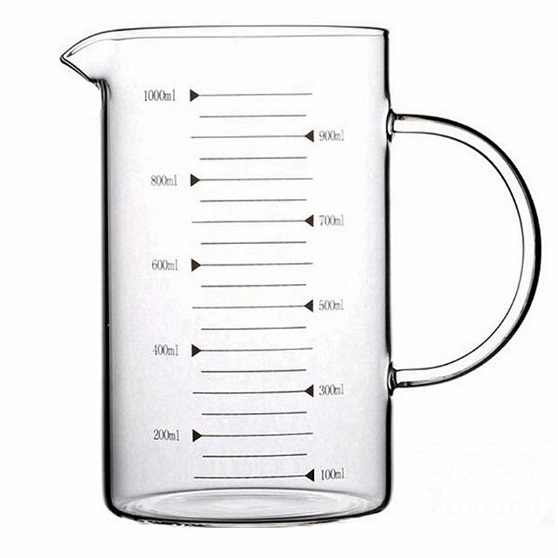 Jarra Graduada Estilo Laboratorio Borosilicato 1000cc