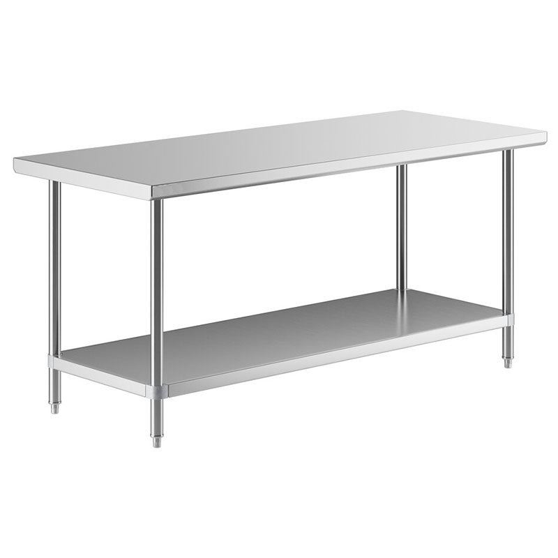 Mesa De Trabajo Acero Inoxidable Con Estante Inferior