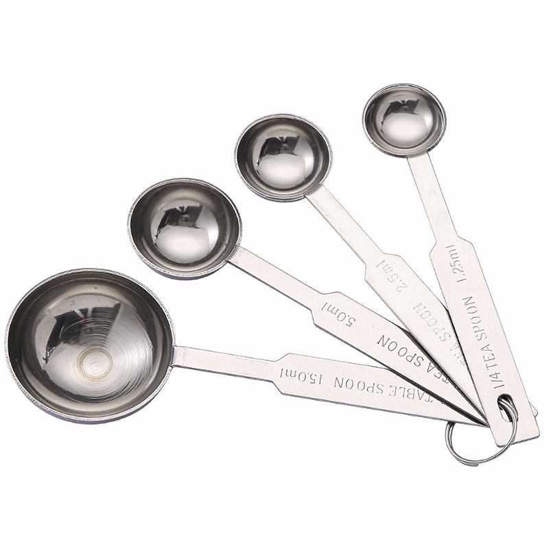 Set De 4 Cucharas de Medida / Medidoras Acero Inox