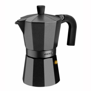 Cafetera Italiana Vitro Express Noir Monix Aluminio 3 Tazas