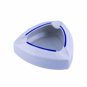 Cenicero Triangular Loza Olmos Borde Azul