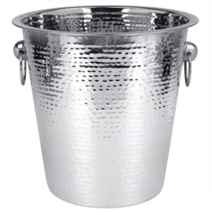 Balde Hielo Champagnera Hielera Acero Inox Martillado