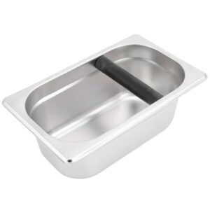 Contenedor Barista Knock Box Descarte Café Rectangular Acero Inoxidable