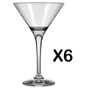 Copa Para Tragos Vidrio 250ml Martini x6
