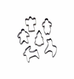 Set Cortantes Navideños Acero Inox 6pzs