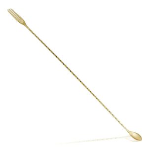 Cuchara Refrescar Torneada Tridente Dorada 50 Cm