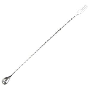Cuchara Refrescar Torneada Tridente Plateada 50 Cm