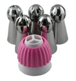 Set de Boquillas / Picos Globo Acero Inoxidable 6 Pzs.