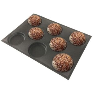 Molde De Silicona Perforado 8 Cavidades Panes Hamburguesa / Tarteletas