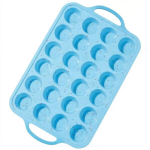Molde De Silicona Reforzado Mini Muffins Cupcake 24 Cavidades