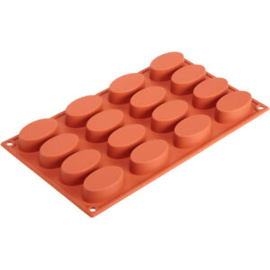 Molde De Silicona Forma Mini Oval 16 Cavidades