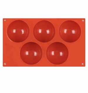 Molde De Silicona Media Esfera 5 Cavidades Ø8cm