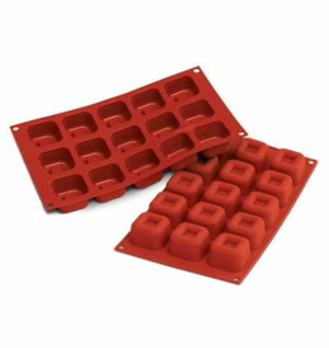 Molde De Silicona Savarin Cuadrado 15 Cavidades