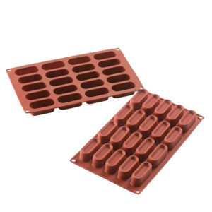 Molde De Silicona Mini Savarin Oval 20 Cavidades