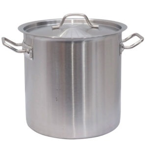 Olla Alta Ø24cm Acero Inox Fondo Compuesto Profesional 10 Litros