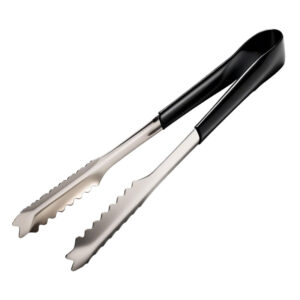 Pinza Barman Para Hielo Acero Inoxidable Negro 21cm