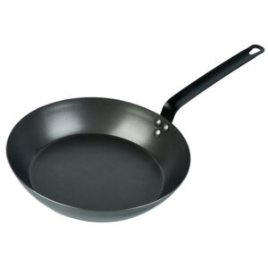 Sarten Profesional Acero Carbono Negro Mango Planchuela Ø30 cm