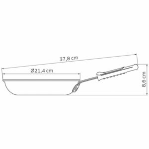 sarten reforzado antiadherente con starflon premium apto para horno tramontina 20 cm dimensiones