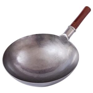 Sarten Wok Chino Tradicional Ø30cm Acero Al Carbono