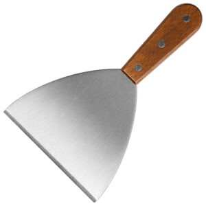 Inicio 7 Espátula Triangular Plancha Acero Inox 15cm M. Madera
