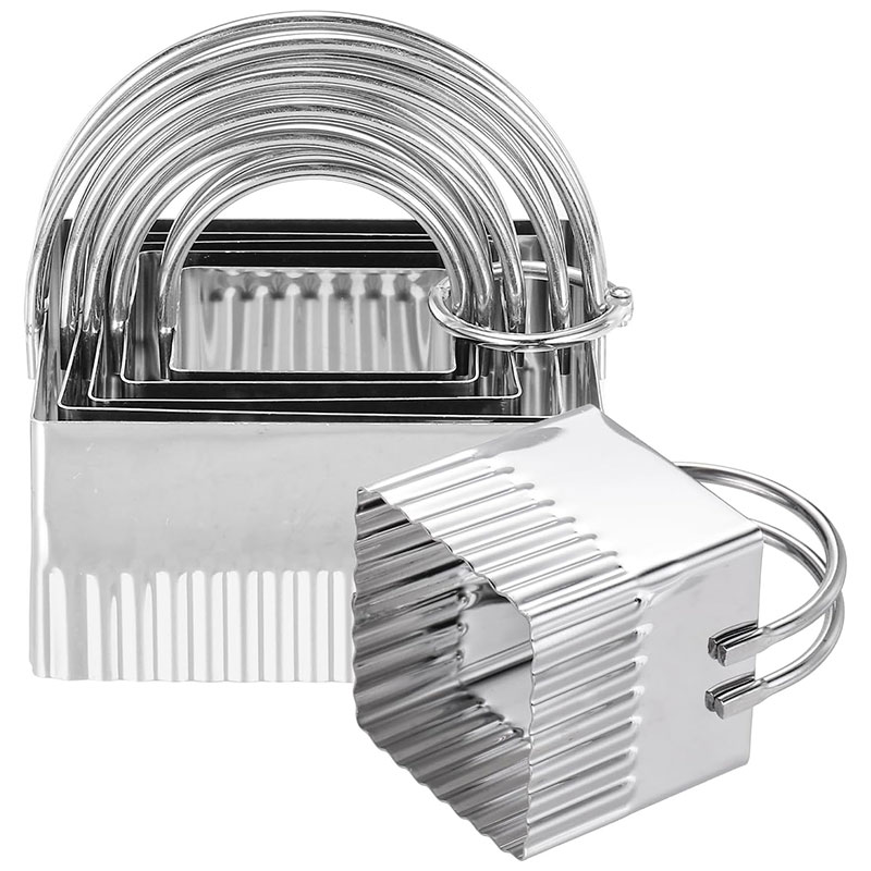 set-cortantes-cuadrados-acero-inoxidable-rizado-ondulado-5-piezas set cortantes cuadrados acero inoxidable rizado ondulado 5 piezas