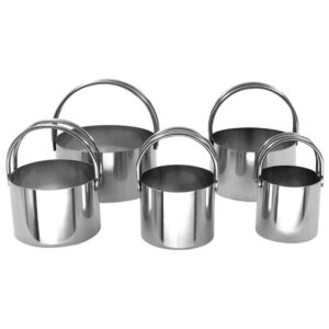 set cortantes redondos acero inoxidable 5 piezas 1