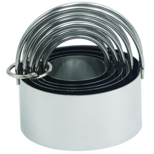 Set De Cortantes Redondos Acero Inoxidable 5pzs