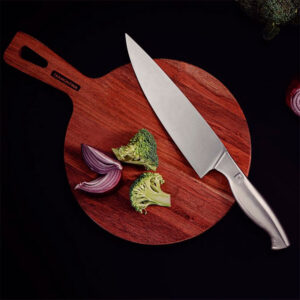 cuchillo cocinero chef 20 cm sublime acero inoxidable tramontina en uso
