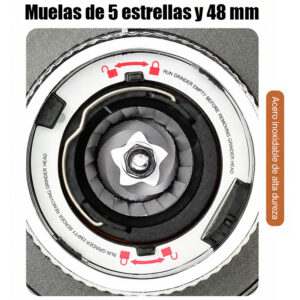 molino de cafe con muela conica acero inoxidable electrico muelas acero inoxidable 5 estrellas 48 mm